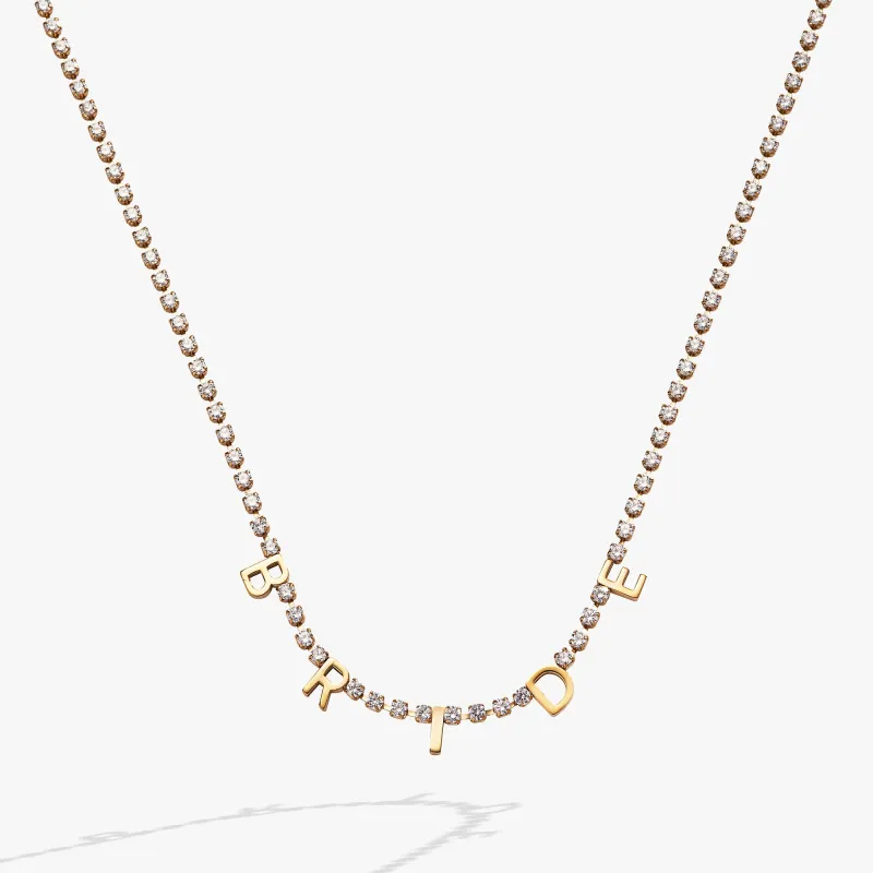 “Bride” Crystal Tennis Necklace made by Alex and Ani