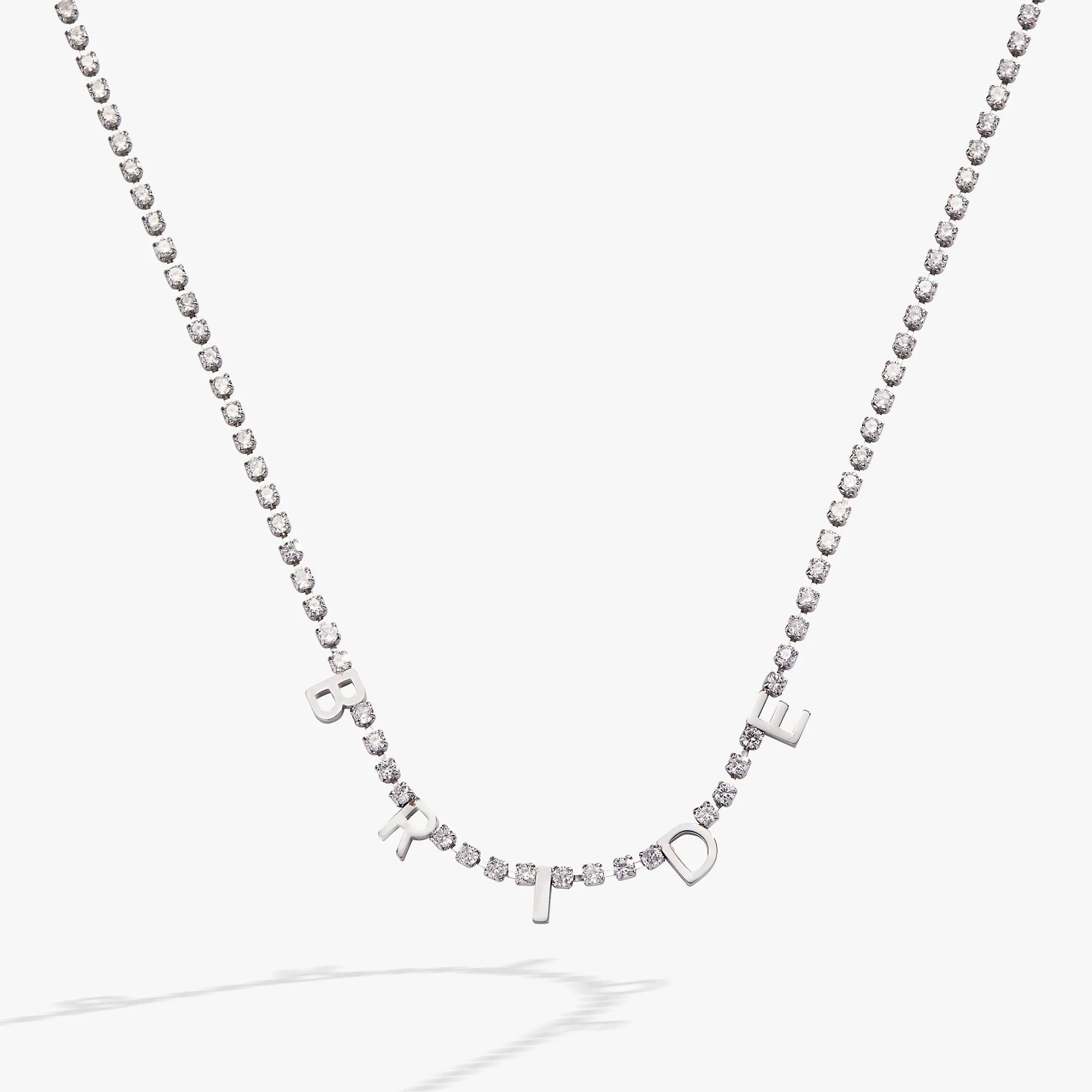 “Bride” Crystal Tennis Necklace sold by Zulily product image thumbnail 2