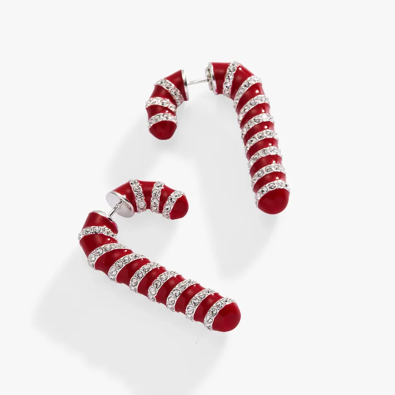 Candy Cane Front-Back Earrings sold by Zulily