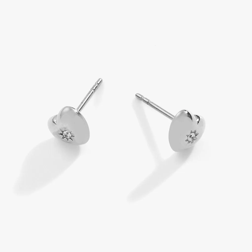 Crystal Puffy Heart Mini Stud Earrings sold by Zulily product image thumbnail 2