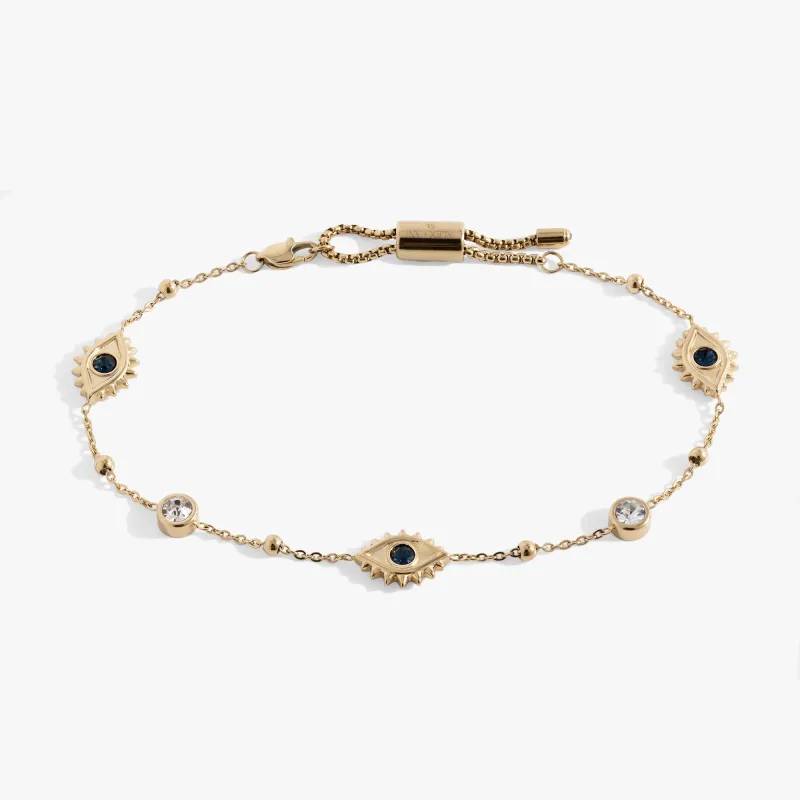 Evil Eye Crystal Anklet made by Alex and Ani