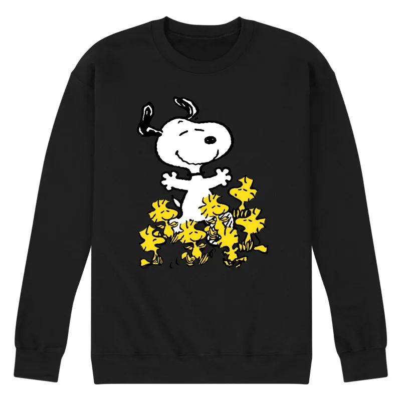 Peanuts - Snoopy and Woodstocks - Men's Crew Fleece Sweatshirt made by Peanuts