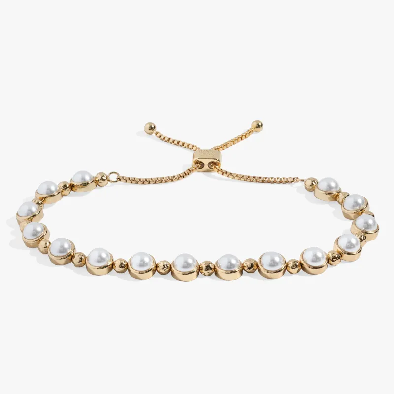 Pearl Bolo Beaded Bracelet sold by Zulily