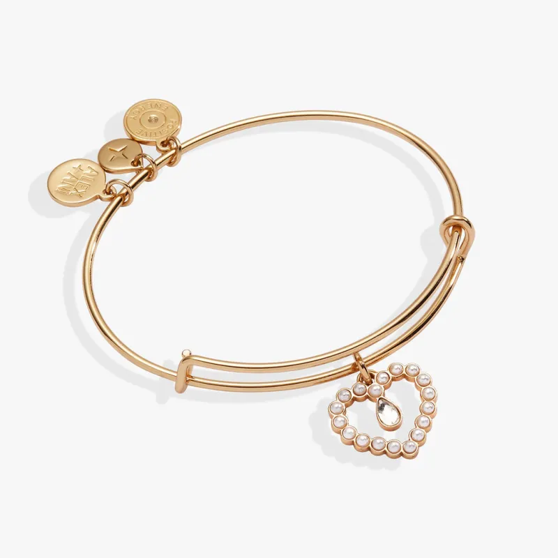 Pearl Heart Bangle sold by Zulily
