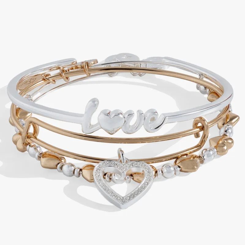 Love Bracelets Set of 3 sold by Zulily