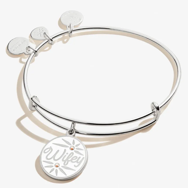 'Wifey' Charm Bangle sold by Zulily