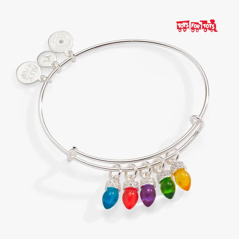 Christmas Light Bulb Charm Bangle sold by Zulily