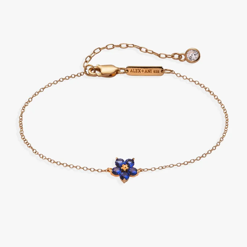 Crystal Forget-Me-Not Flower Bracelet made by Alex and Ani