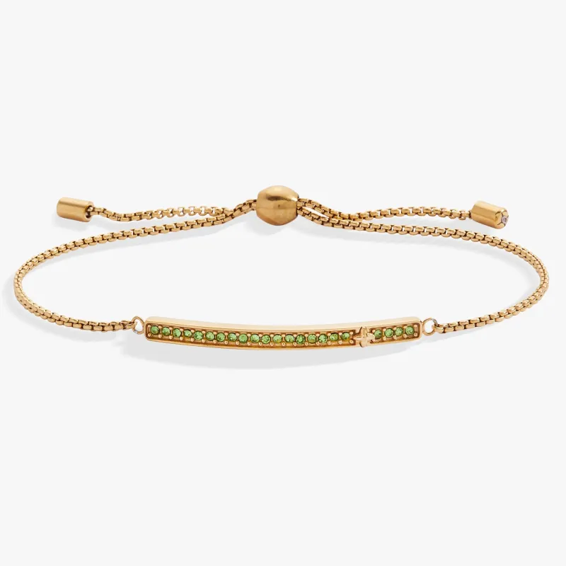 August Everyday Birthstone Pave Bolo Bracelet sold by Zulily