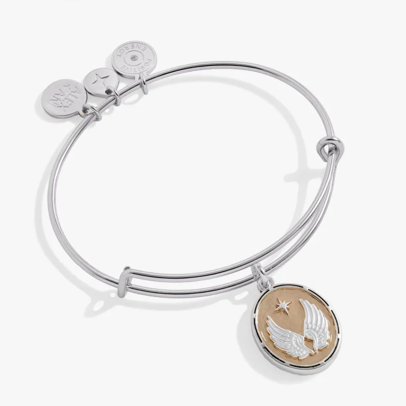 Two-Tone Guardian Angel Bangle sold by Zulily