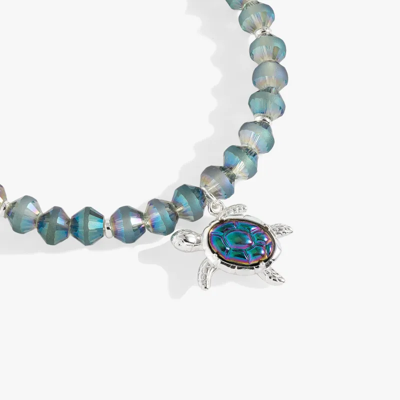 Sea Turtle Beaded Bangle sold by Zulily