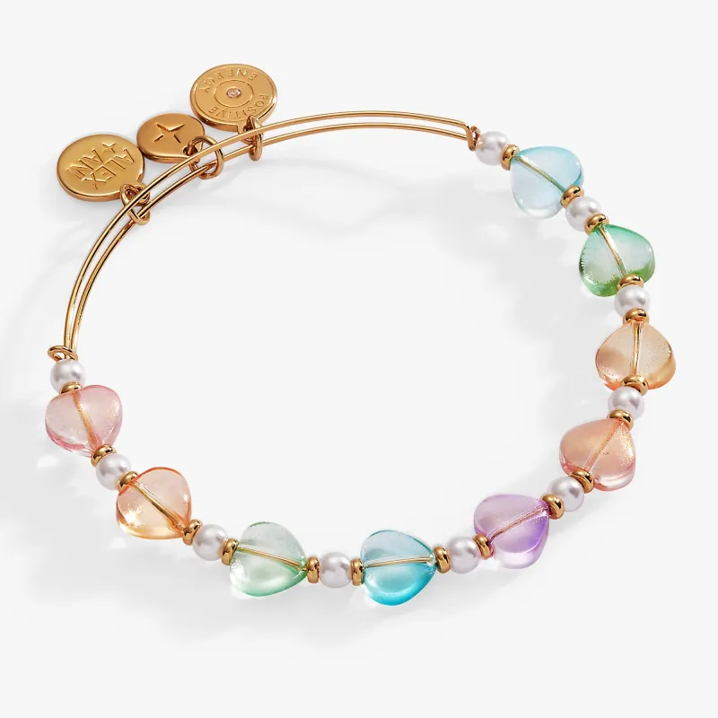 Colorful Heart Beaded Bangle sold by Zulily