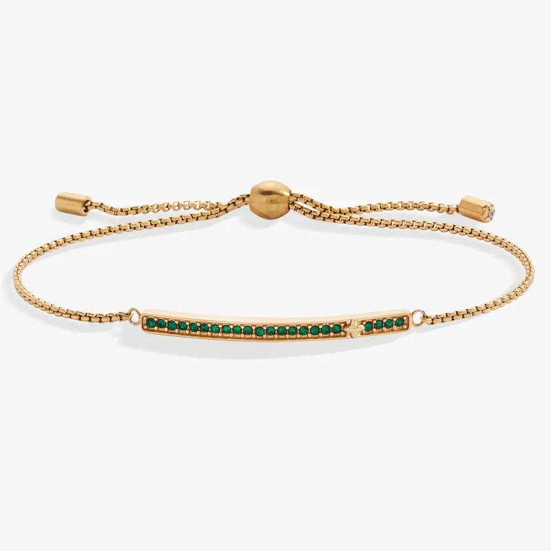 May Everyday Birthstone Pave Bolo Bracelet sold by Zulily