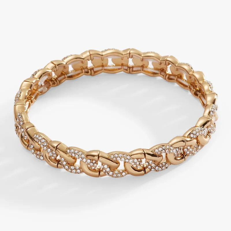 Pave Curb Chain Stretch Bracelet sold by Zulily
