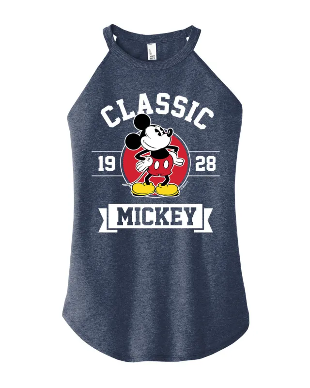 Mickey & Friends - Mickey Classic 1928 - Juniors High Neck Tank Top sold by Zulily