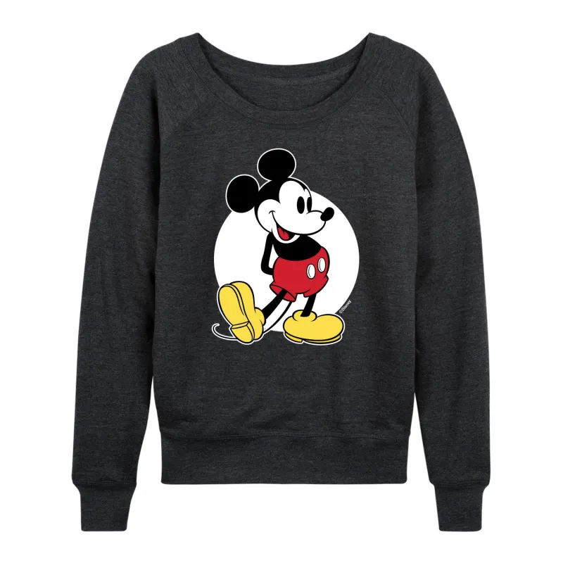 Mickey & Friends - Mickey Classic - Women's Lightweight French Terry Long Sleeve Shirt made by Disney