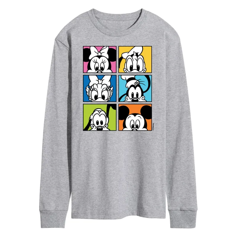 Mickey & Friends - Mickey Friend Grid - Men's Long Sleeve T-Shirt made by Disney