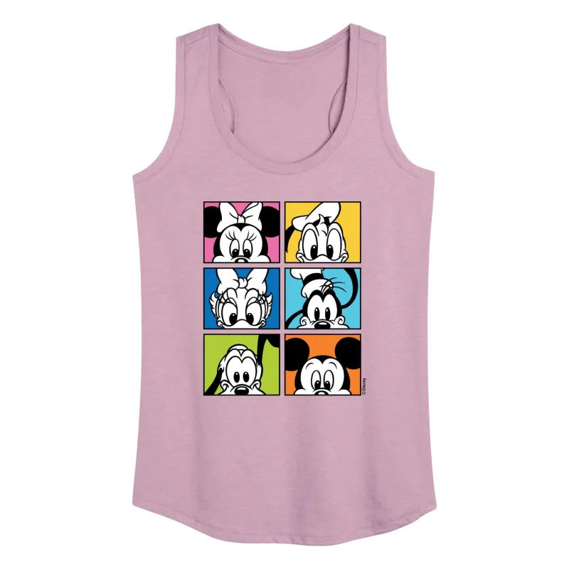 Mickey & Friends - Mickey Friends Grid - Women's Racerback Tank Top sold by Zulily