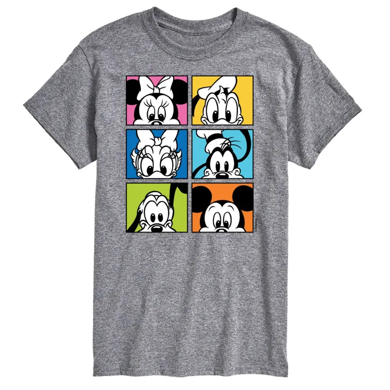 Disney - Colorful Character Squares - Men's Short Sleeve Graphic T-Shirt sold by Zulily