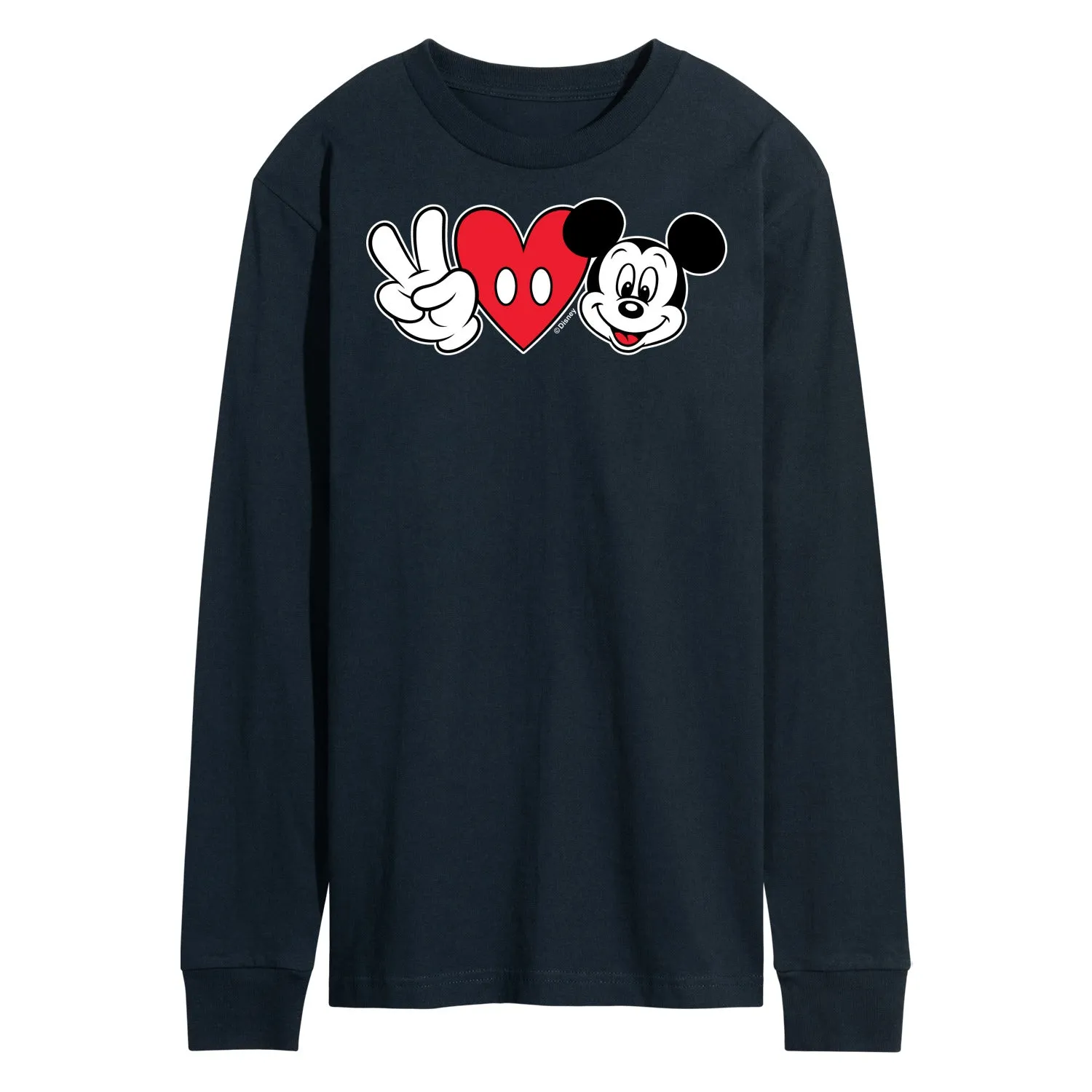 Mickey & Friends - Peace Love Mickey - Men's Long Sleeve T-Shirt sold by Zulily product image thumbnail 4