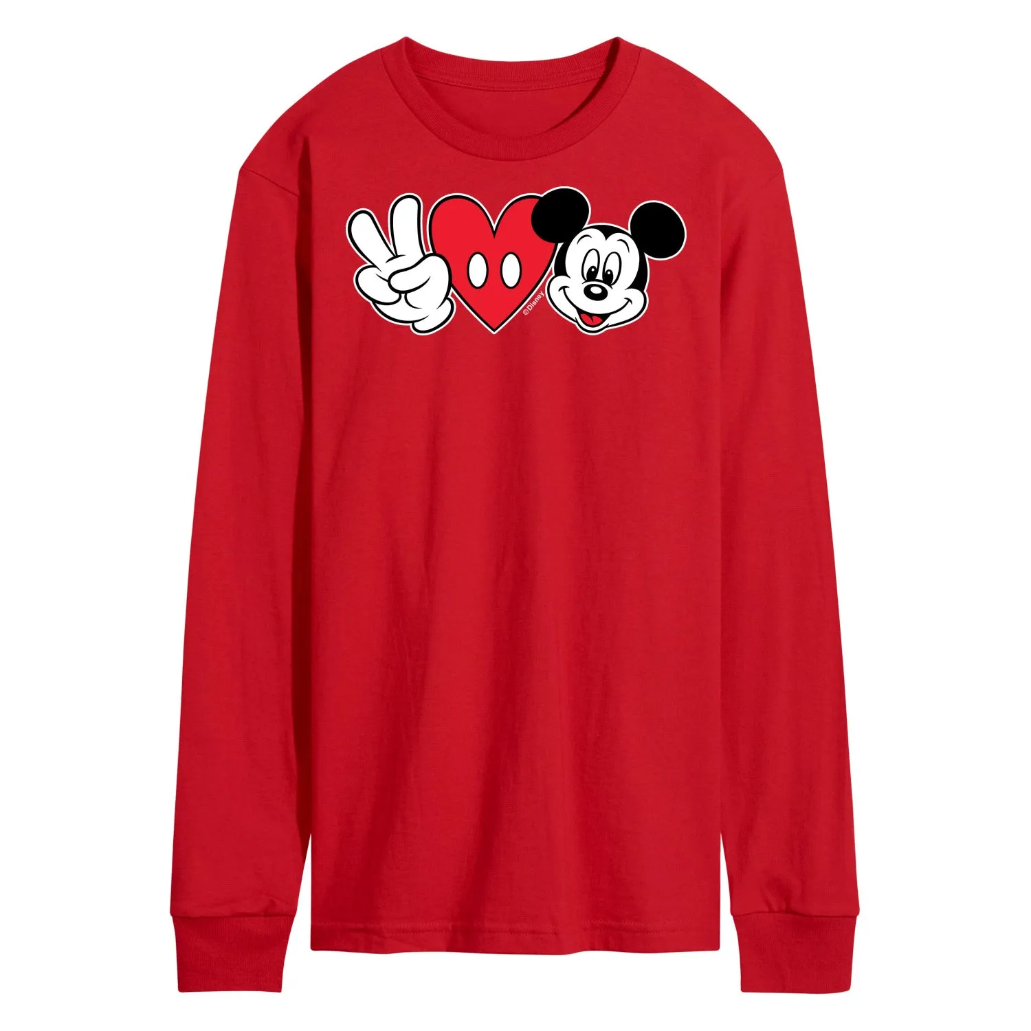 Mickey & Friends - Peace Love Mickey - Men's Long Sleeve T-Shirt sold by Zulily product image thumbnail 5
