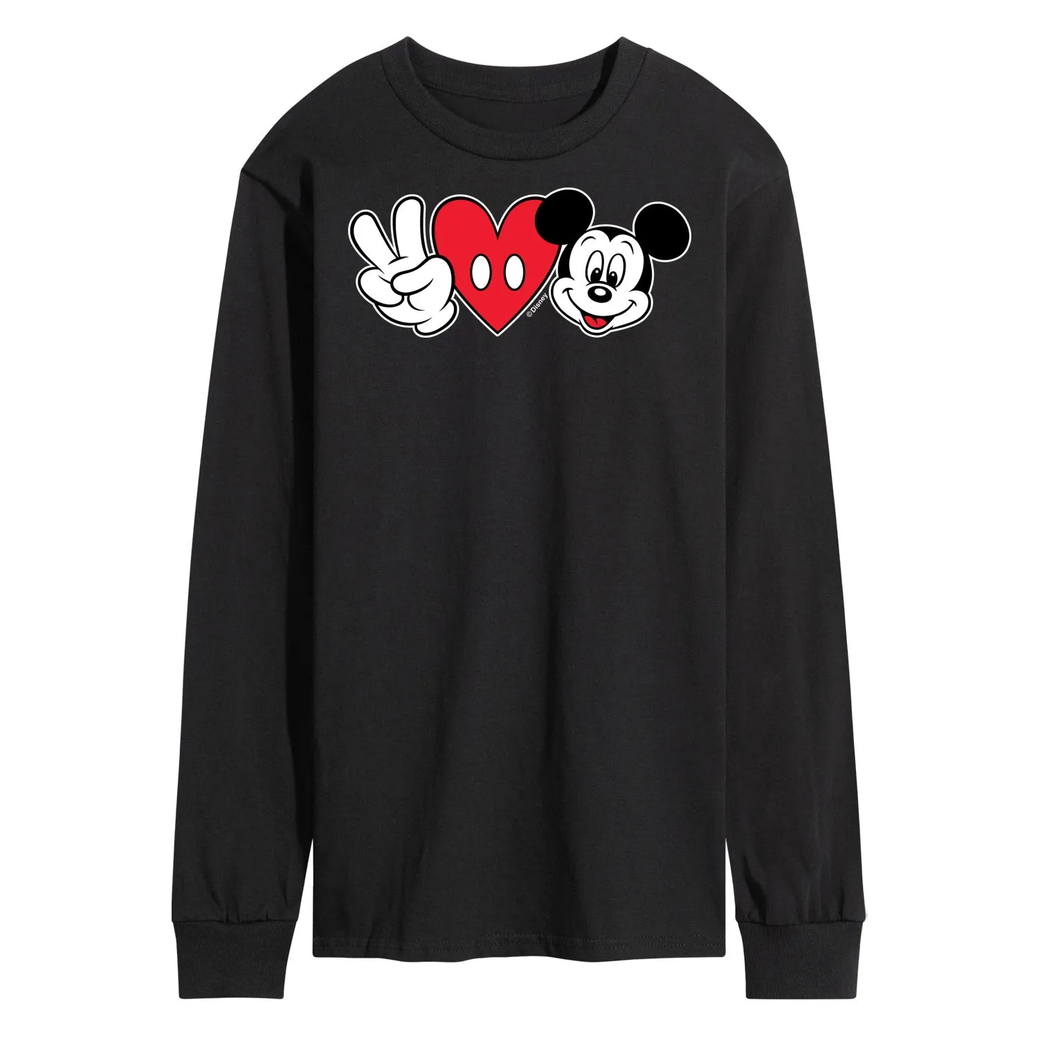 Mickey & Friends - Peace Love Mickey - Men's Long Sleeve T-Shirt sold by Zulily product image thumbnail 2