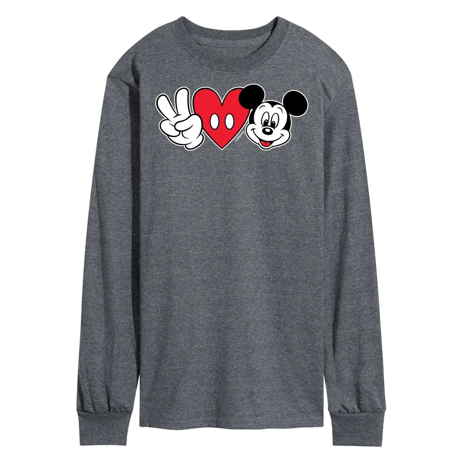 Mickey & Friends - Peace Love Mickey - Men's Long Sleeve T-Shirt sold by Zulily product image thumbnail 3