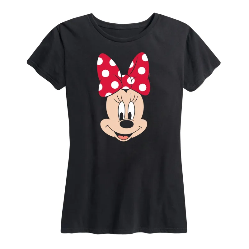 Mickey & Friends - Minnie Face - Women's Short Sleeve Graphic T-Shirt sold by Zulily