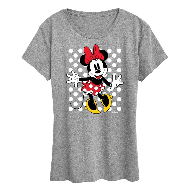 Disney - Minnie With Dots - Women's Short Sleeve Graphic T-Shirt sold by Zulily
