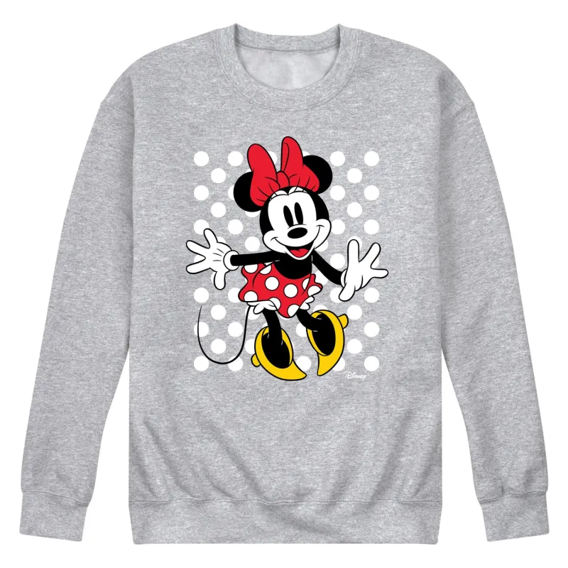 Disney - Minnie With Dots - Men's Crew Neck Fleece Pullover sold by Zulily