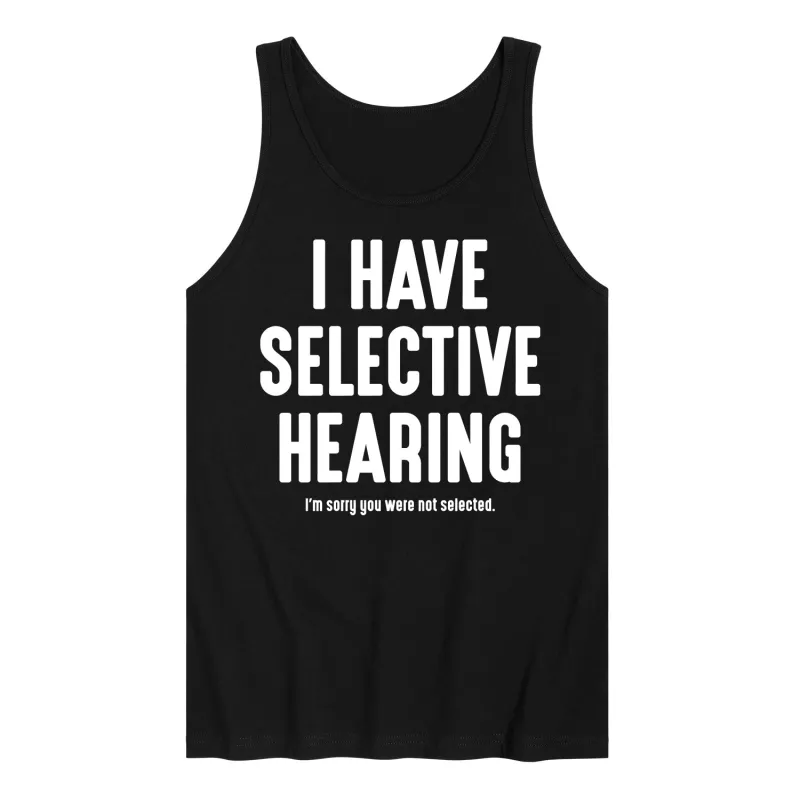 Instant Message - Selective Hearing - Men's Jersey Tank Top sold by Zulily