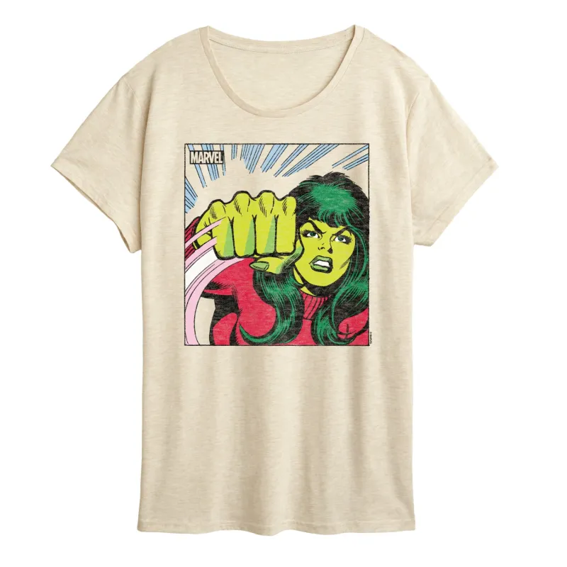 Marvel She Hulk - Comic Panel - Women's Short Sleeve Graphic T-Shirt sold by Zulily