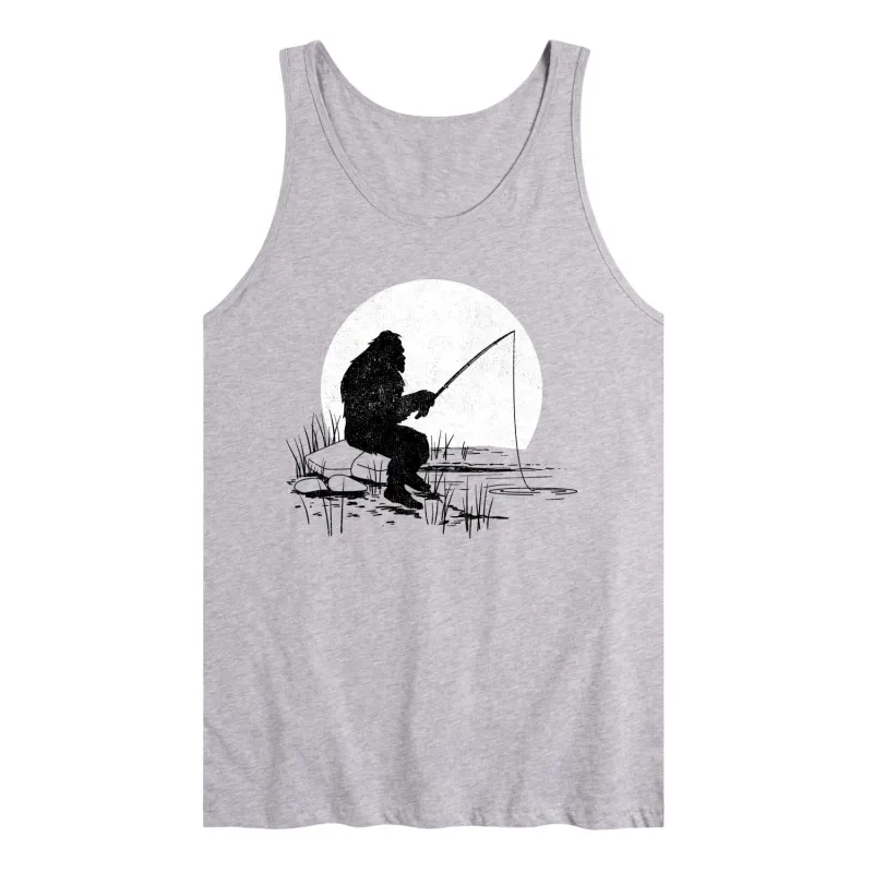 Instant Message - Sasquatch Fishing - Men's Sleeveless Graphic Tank made by Zulily