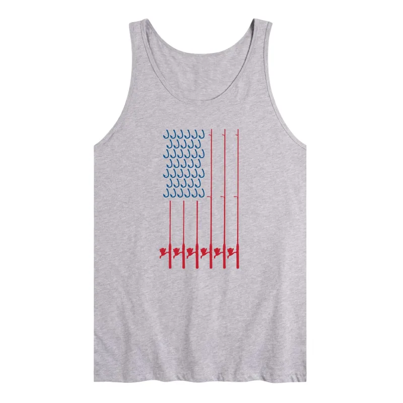 Instant Message - Fishing Pole Flag - Men's Sleeveless Graphic Tank made by Zulily