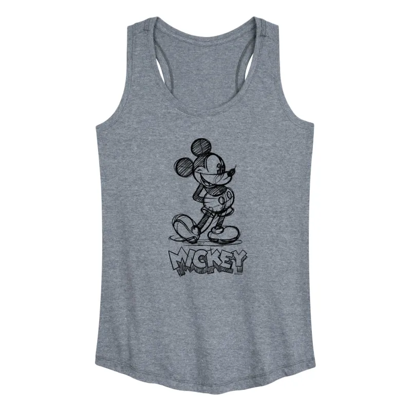 Mickey & Friends - Mickey Sketch - Women's Racerback Tank Top sold by Zulily