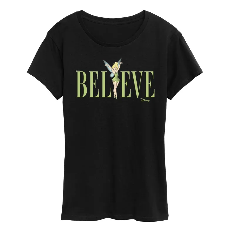 Tinker Bell - Believe  - Ladies Short Sleeve Classic Fit Tee made by Zulily