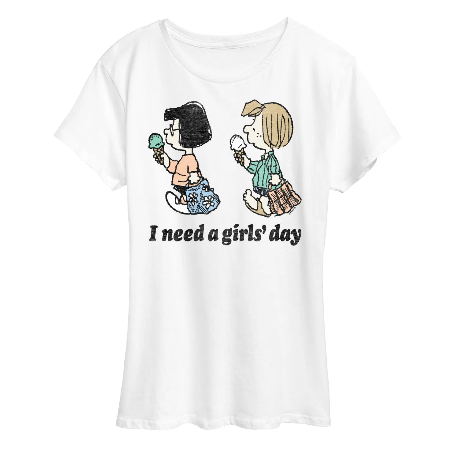 Peanuts - Need Girls Day - Women's Short Sleeve Graphic T-Shirt sold by Zulily product image thumbnail 3