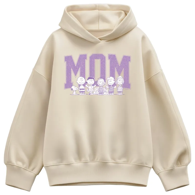 Peanuts - Mom Peanuts Group - Women's Oversized Fleece Hoodie Sweatshirt sold by Zulily