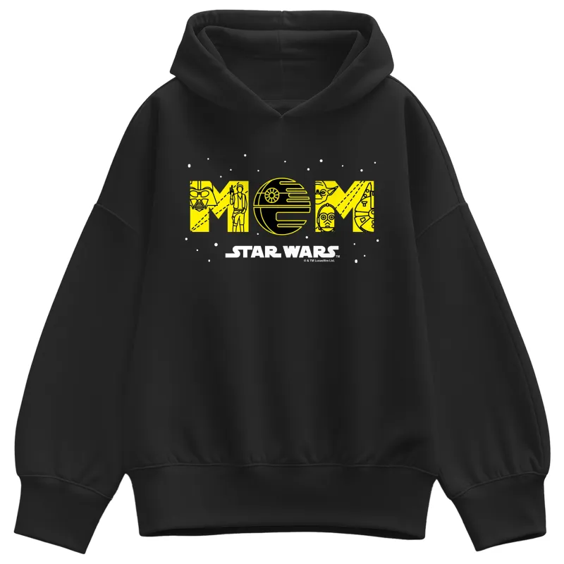 Star Wars - Mom - Women's Oversized Fleece Hoodie Sweatshirt made by Star Wars