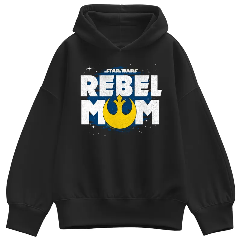 Star Wars - Rebel Mom - Women's Oversized Fleece Hoodie Sweatshirt made by Star Wars