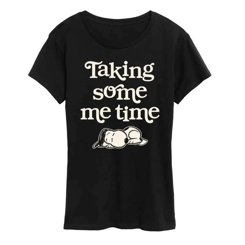 Peanuts - Taking Some Me Time - Women's Short Sleeve Graphic T-Shirt made by Peanuts