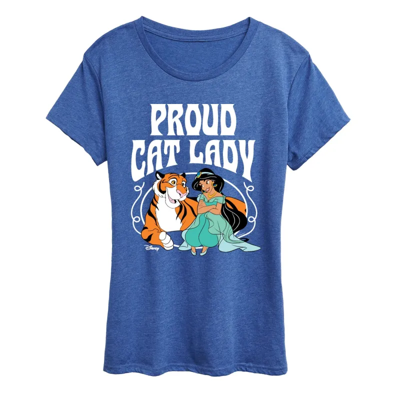 Disney - Proud Cat Lady Jasmine - Women's Short Sleeve Graphic T-Shirt made by Disney