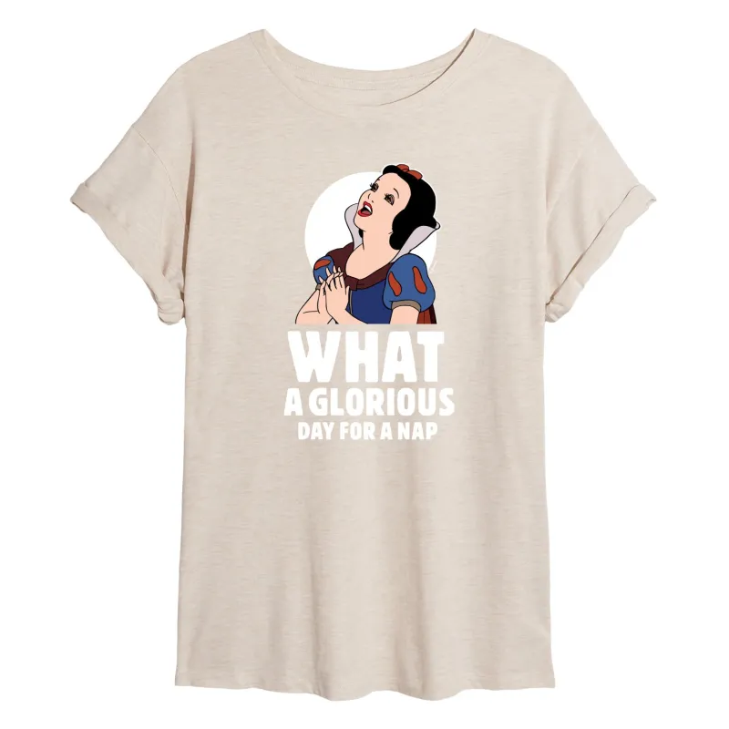Disney Snow White & The Seven Dwarfs - What A Glorious Day for a Nap - Women's Oversized T-Shirt made by Zulily