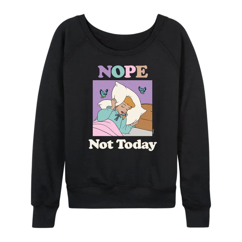 Disney Princess - Nope Not Today - Women's Lightweight French Terry Long Sleeve Shirt made by Zulily