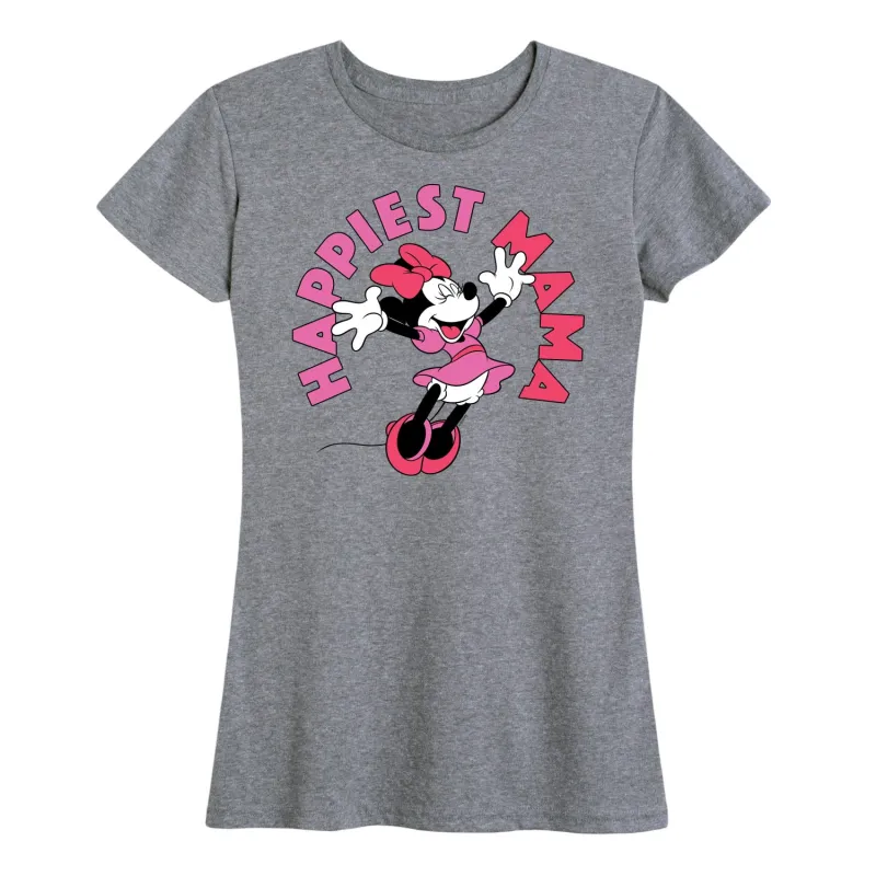 Mickey & Friends - Happiest Mama - Women's Short Sleeve Graphic T-Shirt made by Disney