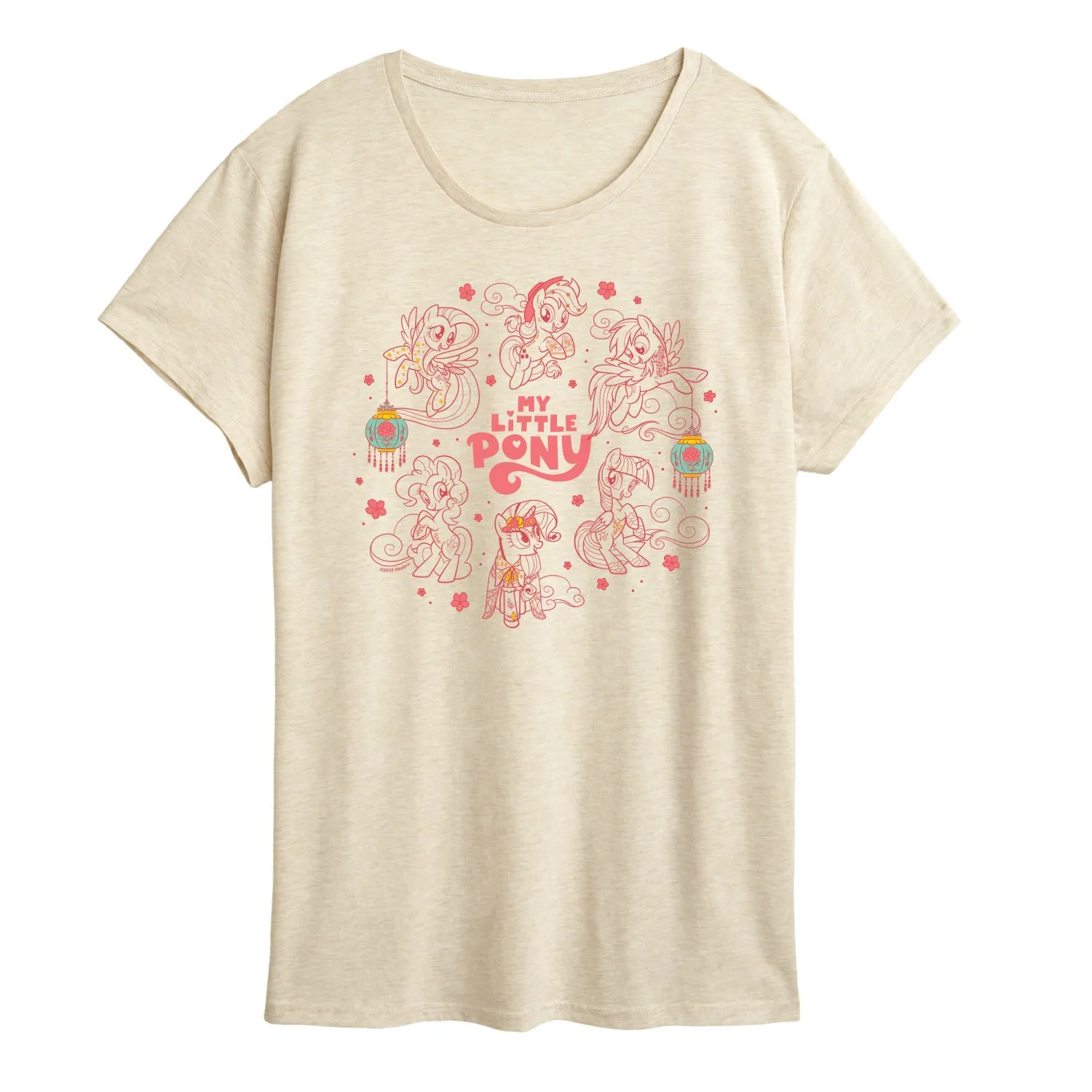 My Little Pony - Lunar New Year Pink Ponies - Women's Short Sleeve Graphic T-Shirt sold by Zulily product image thumbnail 3