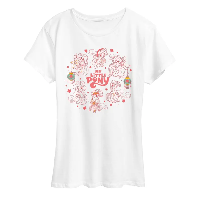My Little Pony - Lunar New Year Pink Ponies - Women's Short Sleeve Graphic T-Shirt made by My Little Pony