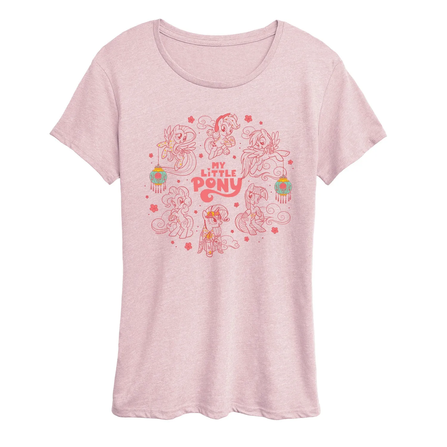 My Little Pony - Lunar New Year Pink Ponies - Women's Short Sleeve Graphic T-Shirt sold by Zulily product image thumbnail 2