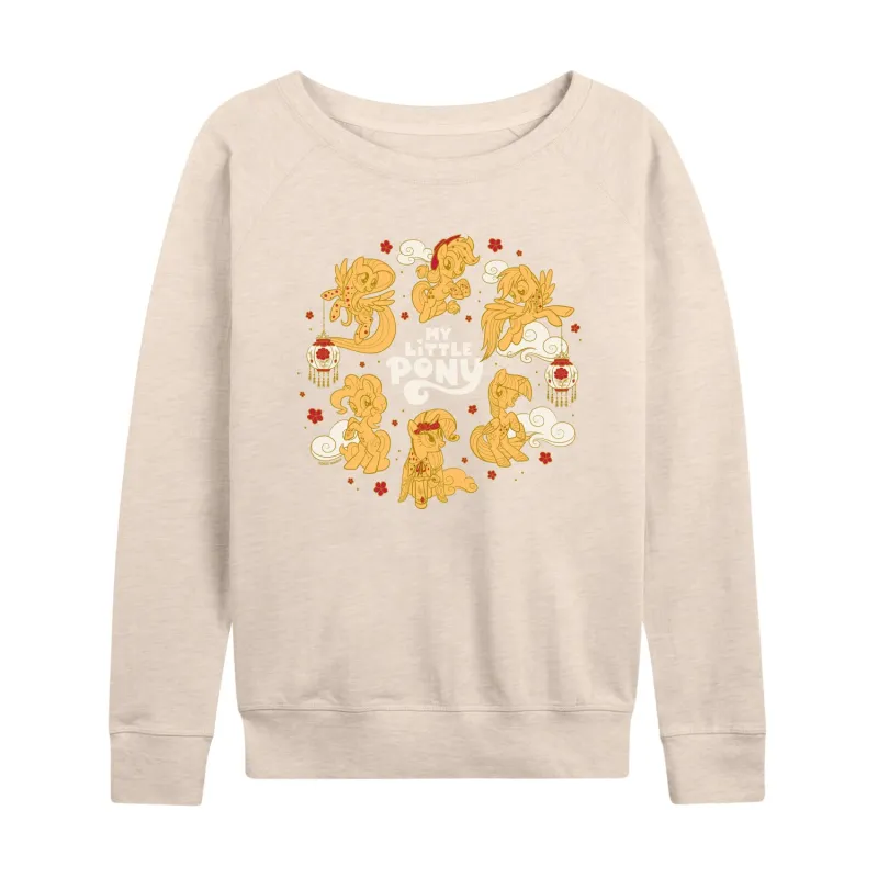 My Little Pony - Lunar New Year Ponies - Women's French Terry Long Sleeve Pullover made by My Little Pony