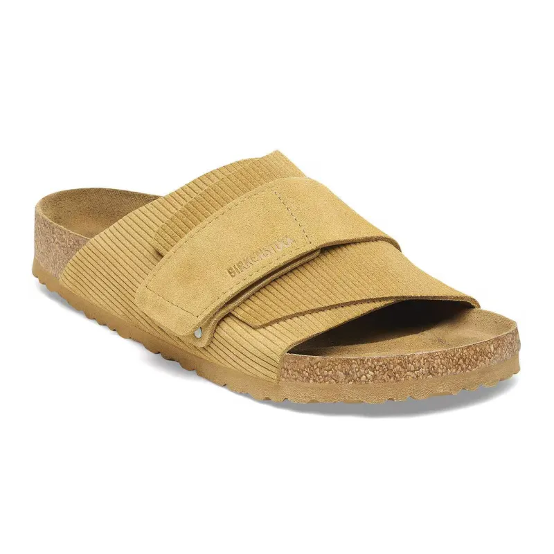 Birkenstock Unisex Kyoto Suede Leather Emb Corduroy Cork Brown sold by Zulily